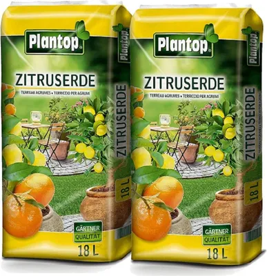 Produktbild von PLANTOP Zitruserde für Zitrus- und mediterrane Pflanzen, 2 x 18l, mit Langzeitdünger