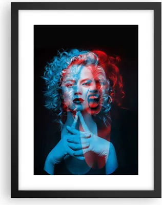 Produktbild von Gerahmtes Poster - Schwarzer Rahmen - Schwarz Frau Emotionen - 30x40 cm - Wand Bild - Wanddeko - Wandbilder - Kunstposter - Wandposter - Bilderrahmen - Bilder - Kunstdruck - P2BPA30x40-4472