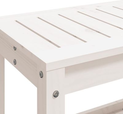 vidaXL Zahradní lavice bílá 82,5x35x45 cm Borovicový masiv