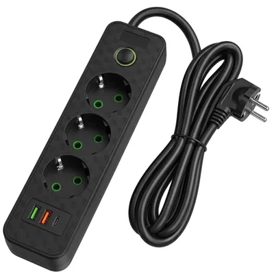 Productafbeelding van Stekkerdoos Toolight Jnh020-3A Black