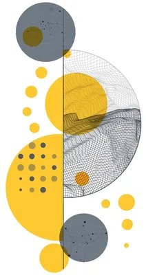 Produktbild von Vorgekleisterte Vliestapete mit großformatigen Wandbildern – ABSTRAKTE GEOMETRISCHE KOMPOSITION – 180 x 90 cm