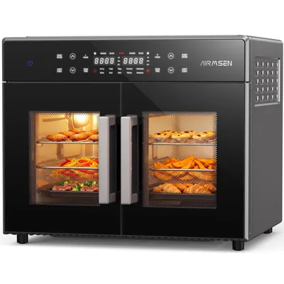 Image de AIRMSEN - Mini-four numérique 30L 1800W - Mini-four avec réglage de température progressif jusqu'à 230°C, 2 niveaux de cuisson, idéal pour les petites cuisines et le camping