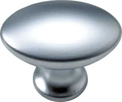 Produktbild von Hettich Möbelknopf Zinkdruckguss Aluminium-Optik 18,0 x 27,0 mm - 1 Stück