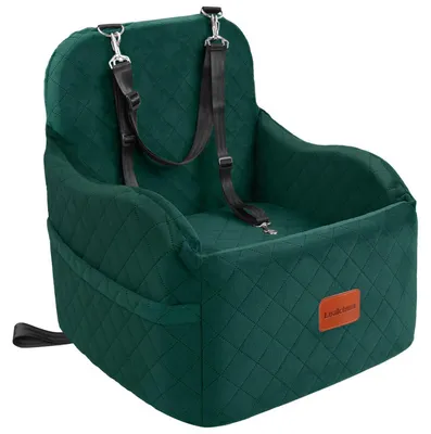 Immagine prodotto di Seggiolino per auto per cani di piccola e media taglia, portatile, lavabile, colore verde, taglia media