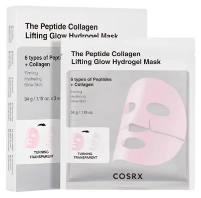 Produktbild von COSRX Peptide Collagen Lifting Glow Hydrogel Mask – straffende & feuchtigkeitsspendende Gesichtsmaske mit 6 Peptiden & Kollagen