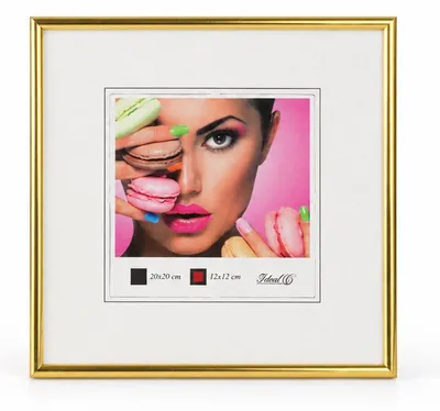 Produktbild von Photo Style Kunststoff Bilderrahmen Fotorahmen Wanddeko Collage Foto Poster - Farbe: Gold | Format: 20x20