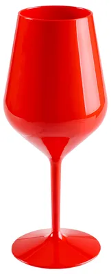 Produktbild von Rotes Rotweinglas aus Kunststoff 47 cl -, KI-generiertes Bild