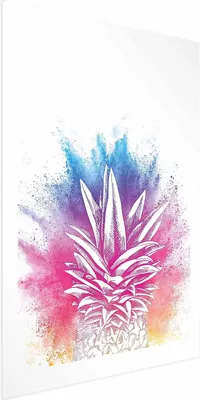 Produktbild von Posterpapier Poster - Colorful Pineapple 29.7x42 cm Blätter b-C-0289-ao-a