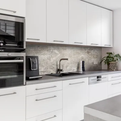 Produktbild von Dedeco Küchenrückwand Motiv: Holz V2, 3mm Aluminium Alu-Platten als Spritzschutz Küchenwand Verbundplatte wasserfest, inkl. UV-Lack matt, alle Untergründe, 280 x 60 cm