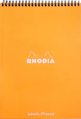 Produktbild von Rhodia 5x Spiralblock Rhodia dotPad A4, 80 Bl dot/punktkariert 80g Orange 18503C