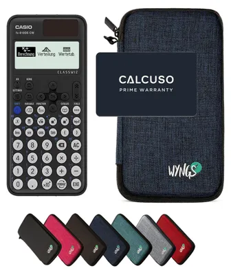 Produktbild von Casio fx-810DE CW ClassWiz inkl. WYNGS Schutztasche Blau - Wissenschaftlicher Taschenrechner - Basic Set