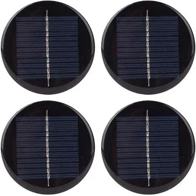 Immagine prodotto di Set di 4 pannelli solari portatili - silicio policristallino - 6 V, 80 mm.