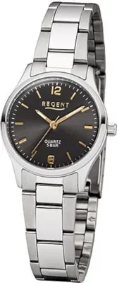 Produktbild von Regent Damenarmbanduhr Edelstahlband Armbanduhr - deutsche Uhrenmarke Zeitlos und Modern