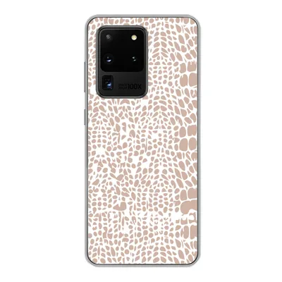Produktbild von MuchoWow® Handyhülle Schutzhülle Hülle für Samsung Galaxy S20 Ultra Tiermuster - Rosa - Schlange Silikon Softcase Handy Hülle - Karteninhaber