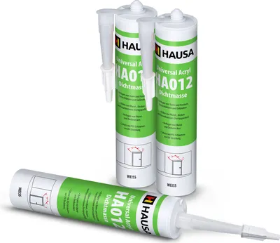 Produktbild von HAUSA Maleracryl HA012 elastische Acryl-Dichtmasse Innen & Außen weiß 3 x 310ml