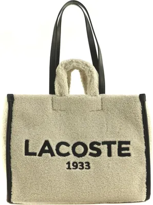 Image de LACOSTE sac shopper sac à épaule Shopping Bag Natural Noir écru