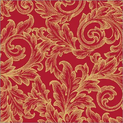 Produktbild von Servietten 33x33 cm - Baroque gold/red
