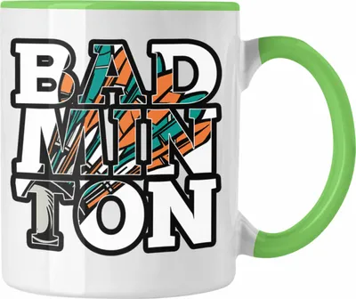 Produktbild von Trendation - Badminton-Tasse Geschenk für Badminton-Spieler Badminton-Trainer (Grün)