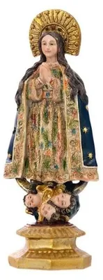 Figur Unbefleckte Empfängnis, Kunstharz, handbemalt, 21 cm