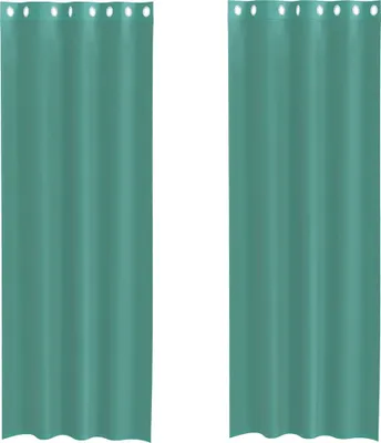 Produktbild von vidaXL Voile Vorhänge mit Ösen 2 Stk. Türkis