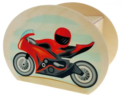Produktbild von Holzdekoration Spardose Motorrad BxLxH 65x115x85mm NEU