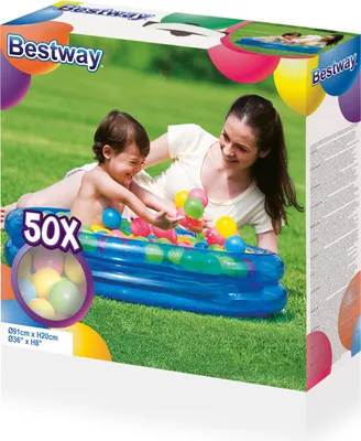 Obrázek produktu pro Bestway 51085 BASEN Z PIŁECZKAMI HAPPY TIME 91cmxH20cmX50koulí (51068, Bestway)