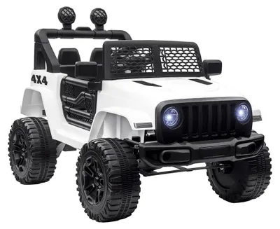 Immagine prodotto di Macchina Elettrica per Bambini Jeep Fuoristrada con Telecomando e 2 Velocità, 100x65x72 cm, Bianco