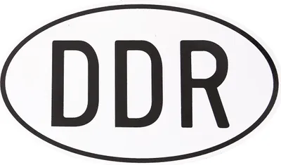 Produktbild von Aufkleber "DDR" 105x65mm, oval