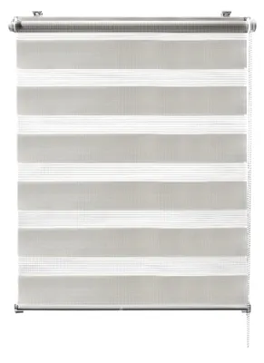 Produktbild von Fensterrollo ohne Bohren 60 x 150 cm grau Doppelrollo Klemmfix