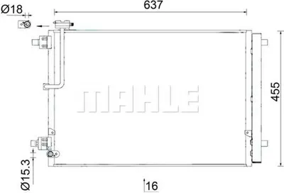 Produktbild von MAHLE AC 949 000S Kondensator Klimaanlage Klimakondensator für AUDI A8 (4H2, 4H8, 4HC, 4HL) +Trockner