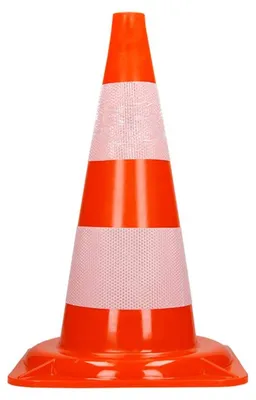 Produktbild von Verkehrskegel 47 cm Orange/Weiß
