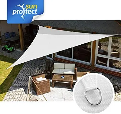 Produktbild von sunprotect Professional-Sonnensegel 83234, 5 x 5 x 5 m, dreieckig, wind- und wasserdurchlässig, weiß