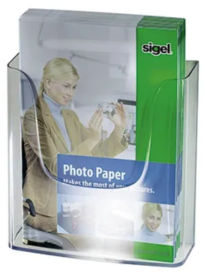 Zdjęcie produktu dla Uchwyt na ulotki ścienny - Akryl - DIN A4 - Przezroczysty