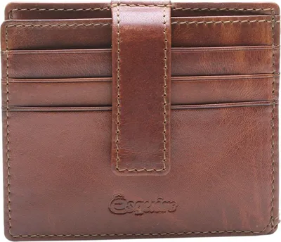 Imagen del producto de Esquire Cuero monedero Oslo Dallas Coin Case Brown marrón