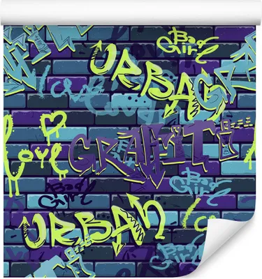 Produktbild von 10m VLIES TAPETE Rolle Graffiti Mauer Ziegel Wand Aufschriften Muster XXL