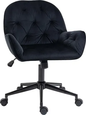 Image de Fortuna Lai Chaise de bureau Chaise pivotante Fauteuil de bureau Fauteuil de direction réglable en hauteur Chaise de bureau Fauteuil de bureau Polyester noir 60 x 61 x 81-91 cm