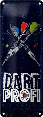 Produktbild von Blechschild Dart Profi Dartpfeile, 27 x 10 cm, Blechschilder Spruch Sport Hobby