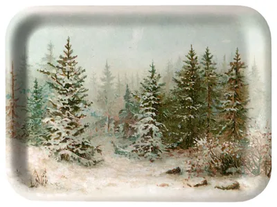 Immagine prodotto di Vassoio di legno Foresta di Natale Alberi di abete