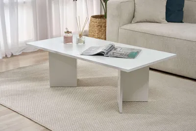 Produktbild von Skye Decor, Sabin - White, Couchtisch, Weiß, 100 % Melaminplatte, 119 x 60 x 40 cm