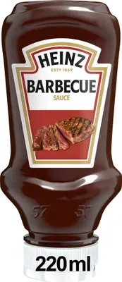 A bottle of Heinz Barbecue Sauce.