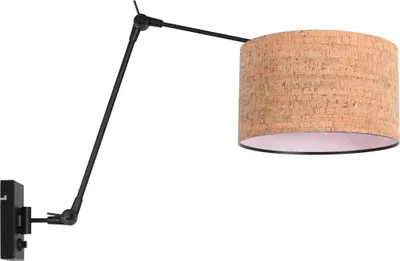 Obrázok produktu pre Steinhauer - nástenná lampa - Prestige Chic - prírodná čierna - kov textil - čítacia lampa - E27 - 4365ZW