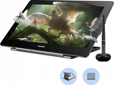 Image de HUION Kamvas Pro 16 (4K) UHD tablette graphique 15.6" avec stylet PW517