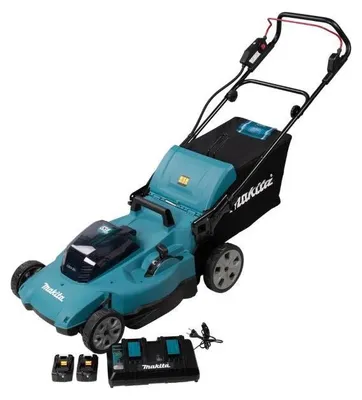 Produktbild von 53 cm 2x18V MAKITA 2-Akku BL1850B Rasenmäher + DC18SH Ladegerät - DLM538CT2