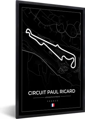 Produktbild von MuchoWow® Gerahmtes Poster Rennstrecke - F1 - Rennstrecke - Frankreich - Circuit Paul Ricard - Schwarz 40x60 cm - Poster mit Schwarzem Bilderrahmen Wandposter Rahmen Foto Bilder - Papierdruck - Wandbilder