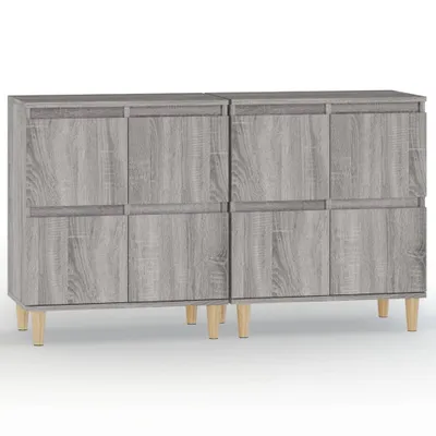Produktbild von Sideboards 2 Stk. Grau Sonoma 60x35x70 cm Holzwerkstoff