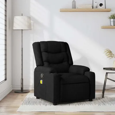 Obrázek produktu pro The Living Store Masážní křeslo Black Fabric