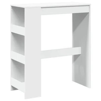 Produktbild von Eleganten-Stil Bartisch 1 PC - küchentisch für 4 Personen, mit Regal Weiß 90x40x103,5 cm Holzwerkstoff - Esstische - Möbel26