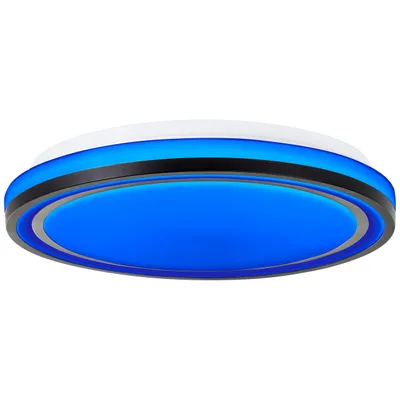 Produktbild von BRILLIANT smarte LED-Deckenlampe CLEO | Ø 34 cm | steuerbar über Tuya-App | 24W 2300 lm dimmbar | weiß/schwarz
