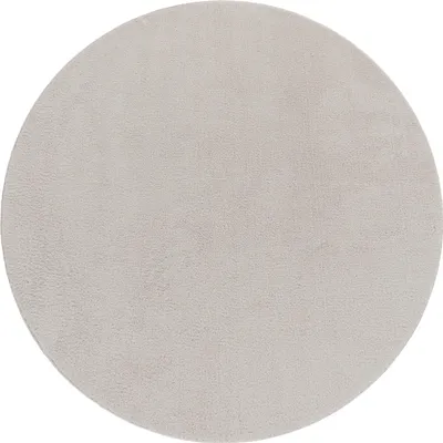 Produktbild von Moderner Wohnzimmer Teppich Kurzflor Waschbar Weich Felloptik Anti-Rutsch Grösse 200 cm Rund