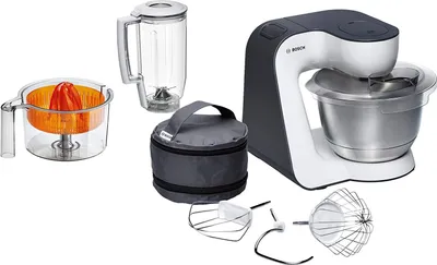 Produktbild von Bosch MUM5 Start Line universal - 3,9 l - Orange - Silber - Transparent - Weiß - Tasten - 1,25 l - 1,5 l - Edelstahl